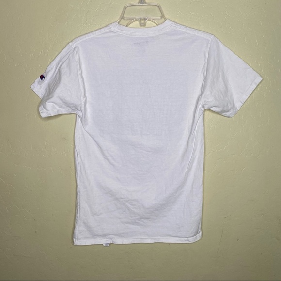 Champion T-Shirt White Blue Size S - Picture 5 of 6